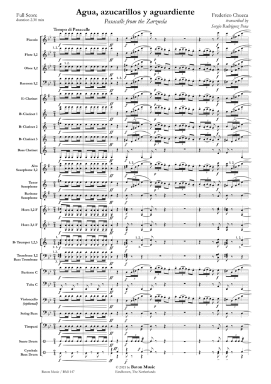 Agua, azucarillos y aguardiente Concert Band scores gallery preview page 2