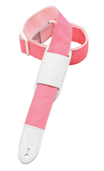 Polypropylene Guitar/Ukulele Strap - Pink/White Ribbon