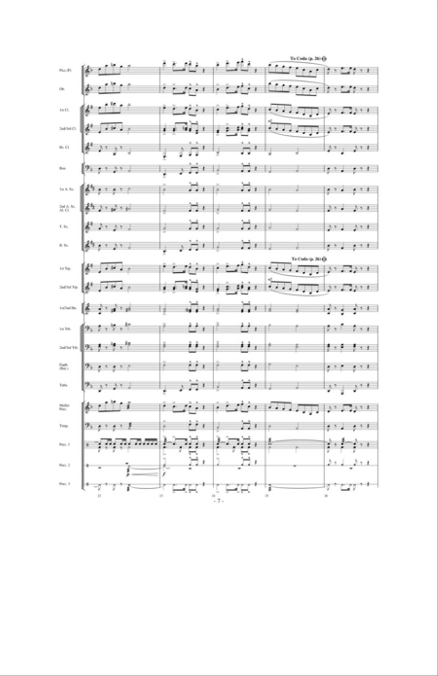 Quest of the Undaunted Knight Concert Band scores gallery preview page 6