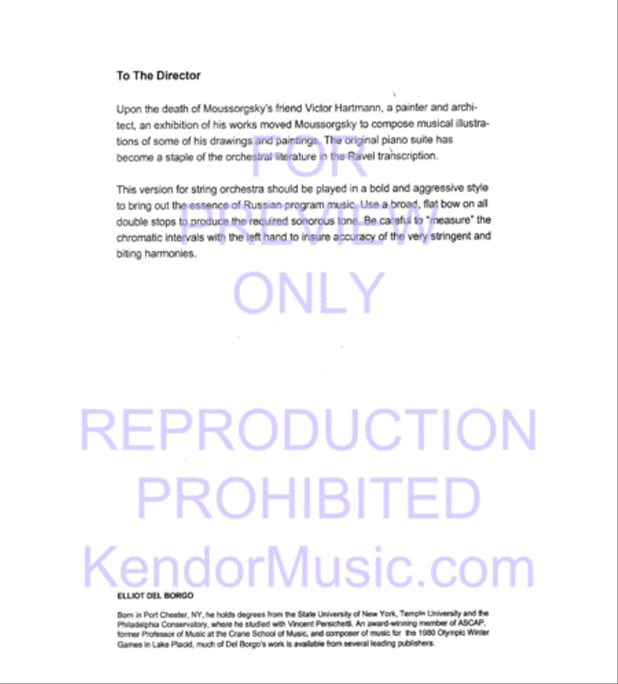 Pictures At An Exhibition String Orchestra scores gallery preview page 3