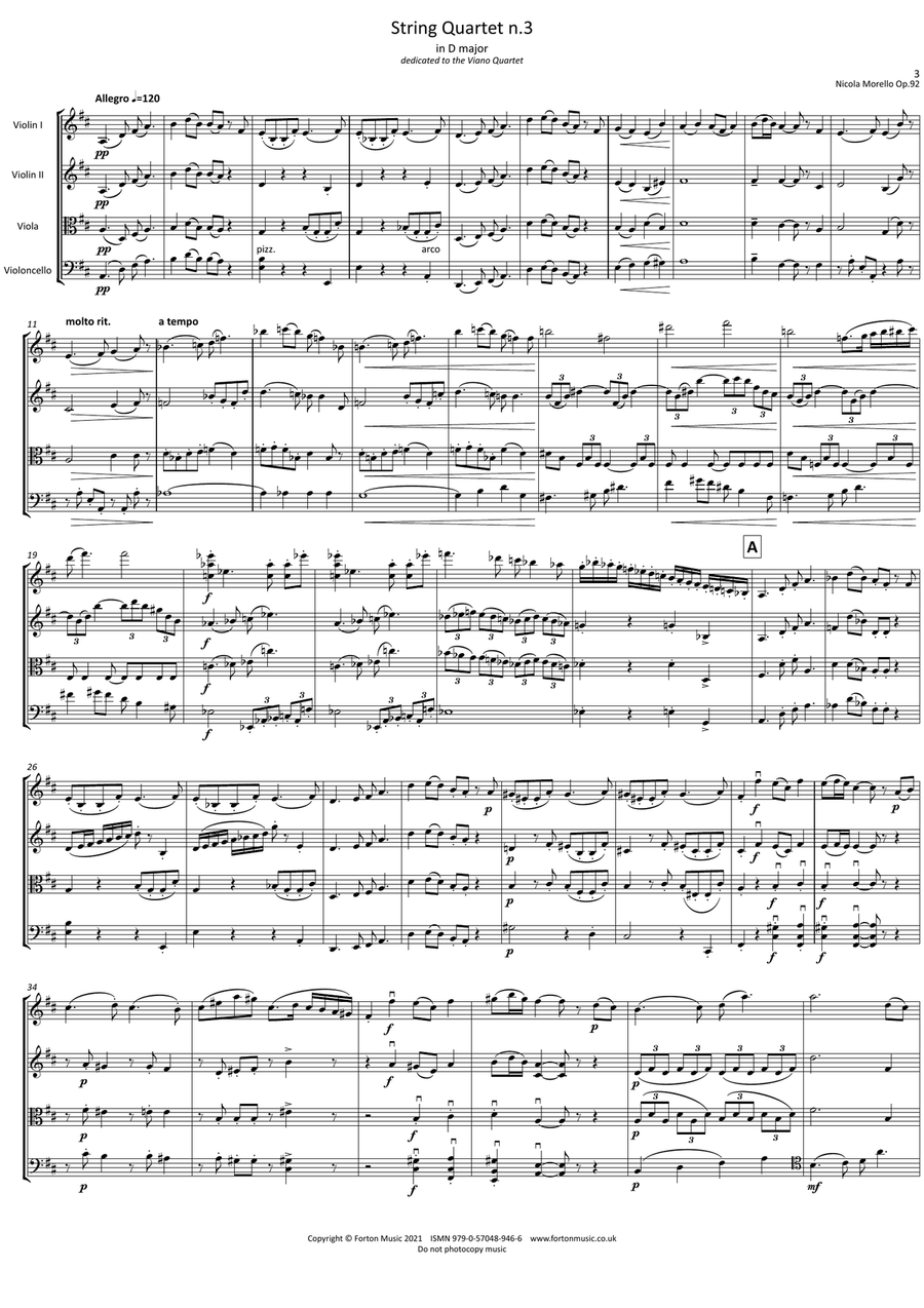 String Quartet No. 3 String Quartet - Digital Sheet Music page 3