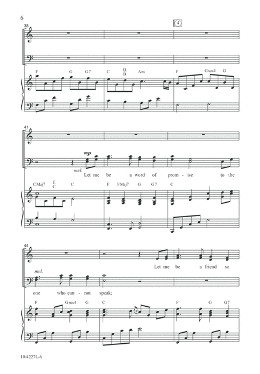 A Servant's Heart 4-Part scores gallery preview page 6