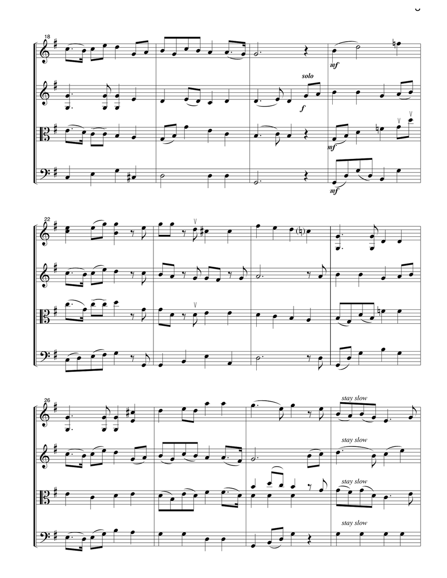 My Old Kentucky Home (string quartet) String Quartet scores gallery preview page 4