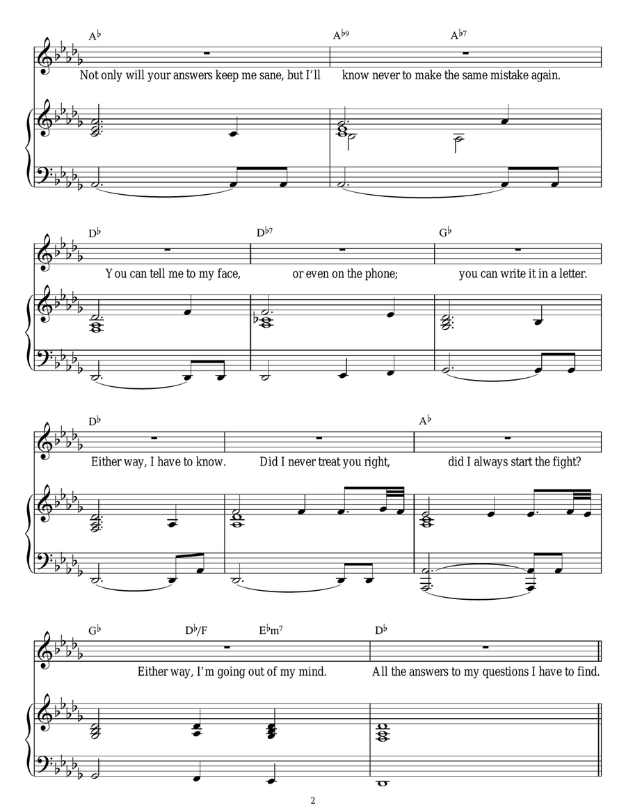 Never Ever Piano, Vocal scores gallery preview page 2