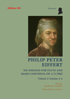 Book cover for six flute sonatas, op.2, volume 2