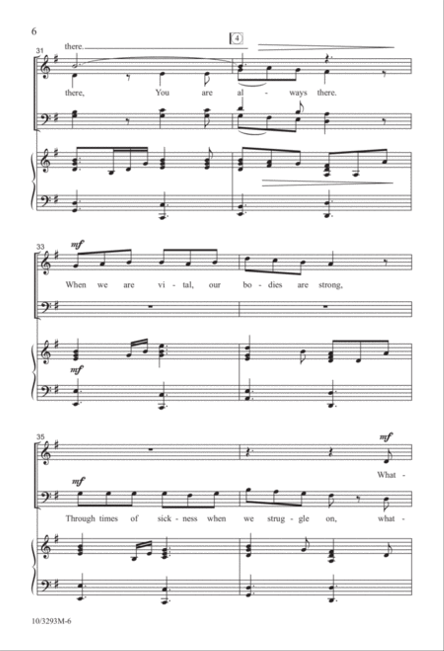 You're Always There 4-Part scores gallery preview page 6