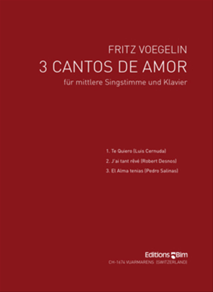 3 Cantos de Amor Voice Solo scores gallery preview page 1