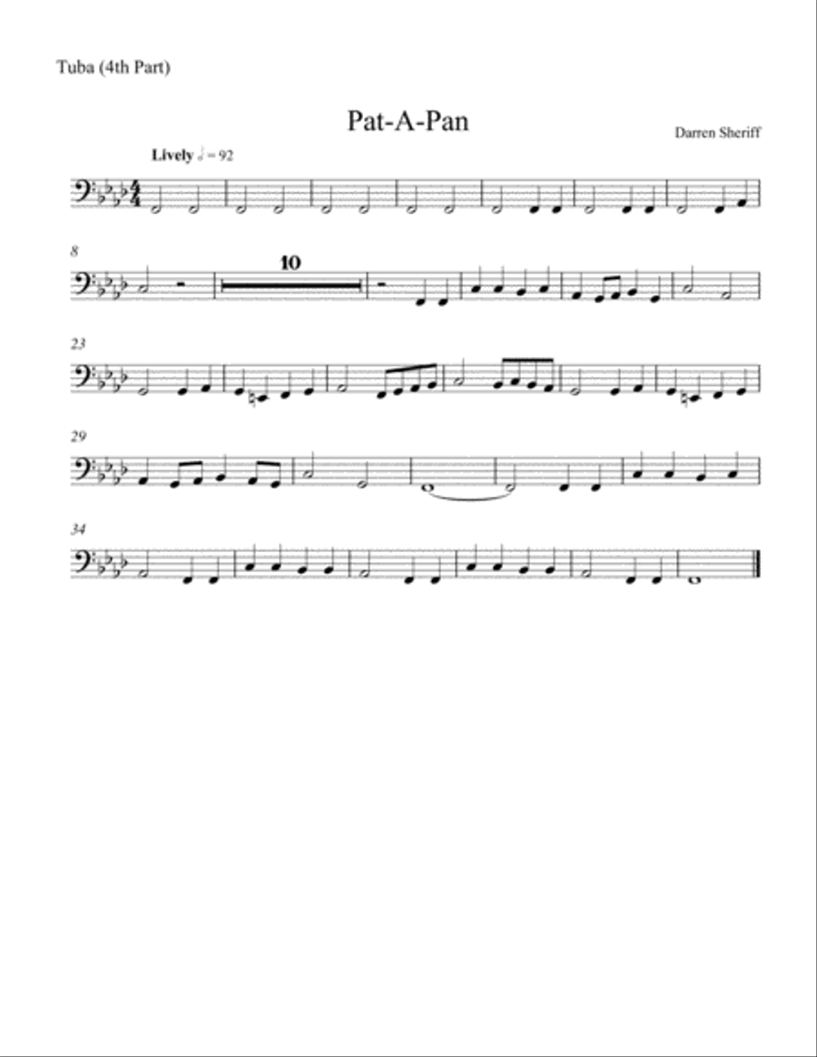 Pat a Pan Brass Ensemble scores gallery preview page 1