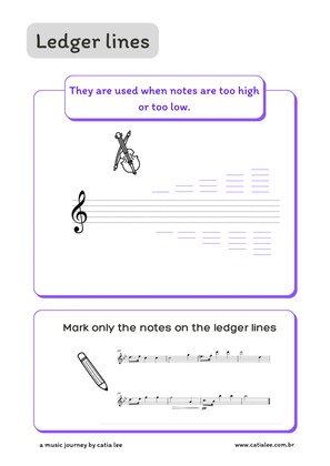 Music Theory for Kids - Ledger lines