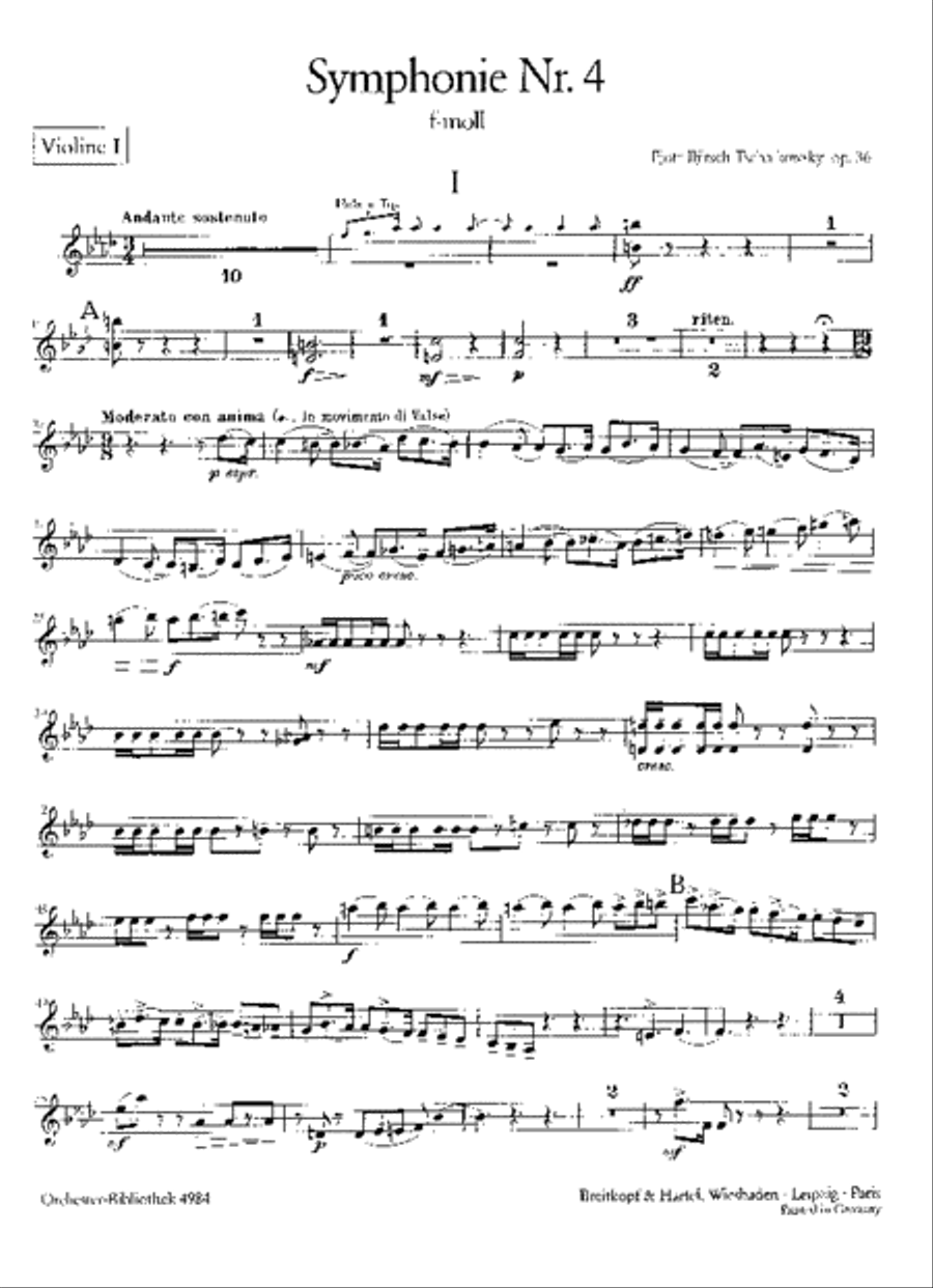 Symphony No. 4 in F minor Op. 36 Orchestra scores gallery preview page 2
