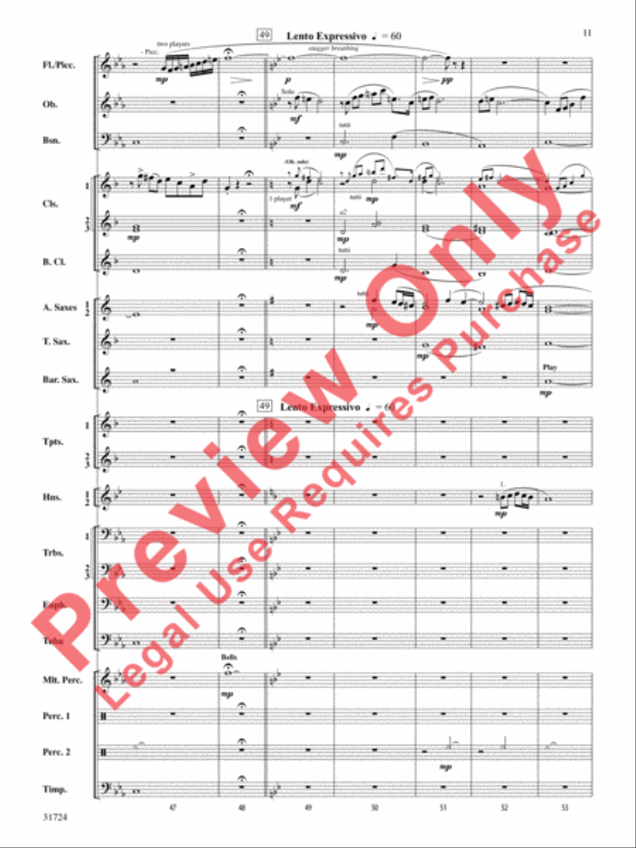 Choreography (score only) Concert Band scores gallery preview page 12