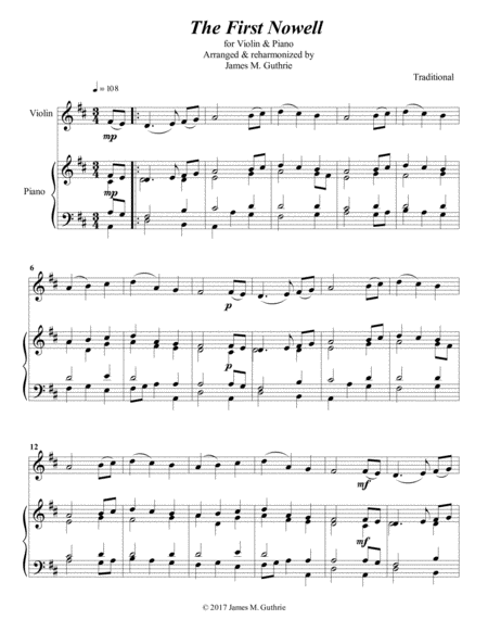 The First Noel for Violin & Piano image number null