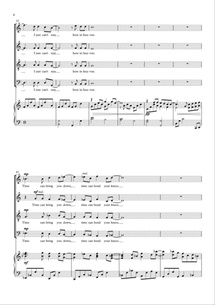 Tears In Heaven Tears In Heaven 4-Part scores gallery preview page 4