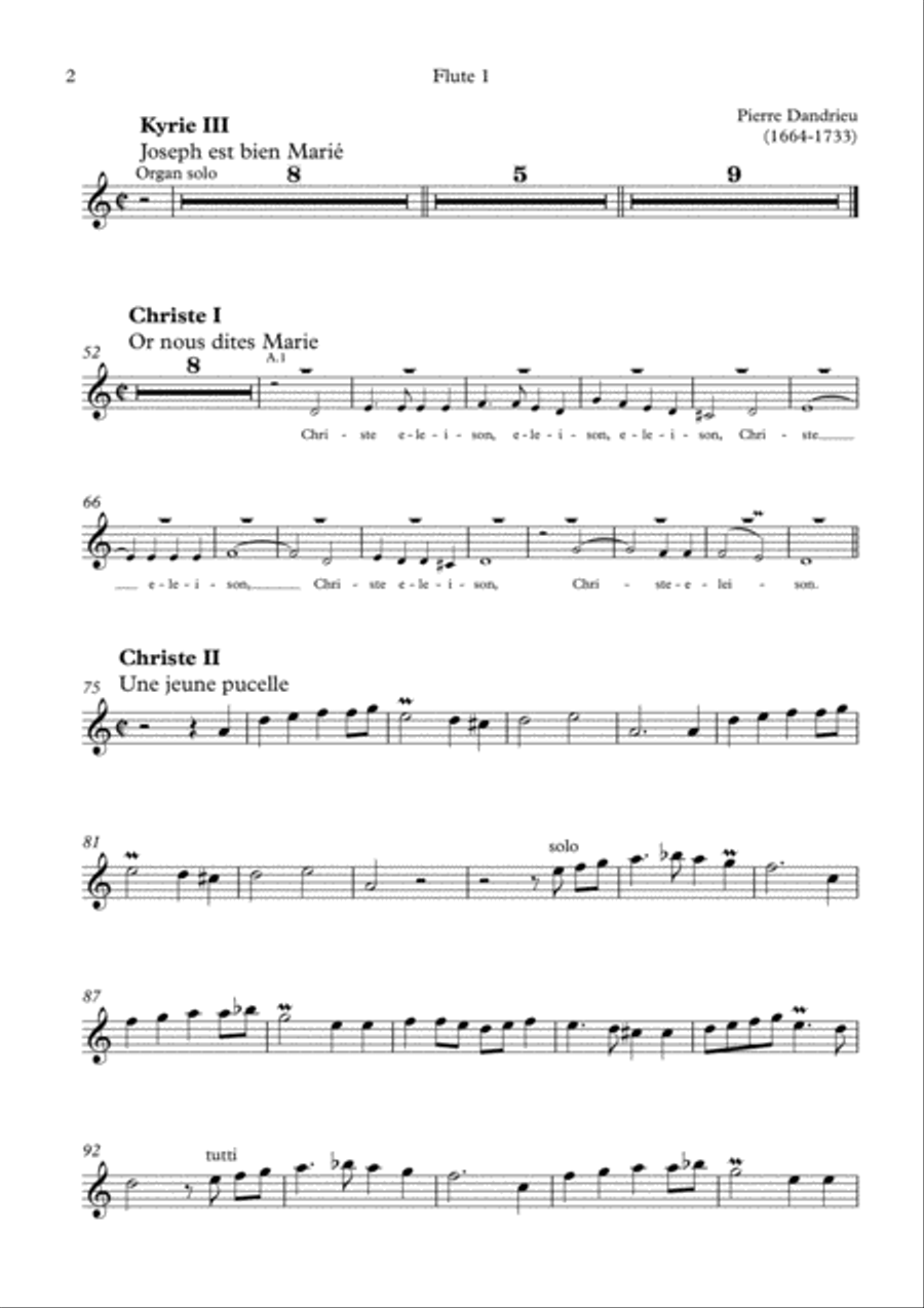 Charpentier: Messe de Menuit pur Noël (SSAA soli, SSAA choir, flutes, strings and continuo) - Orche SSAA scores gallery preview page 2