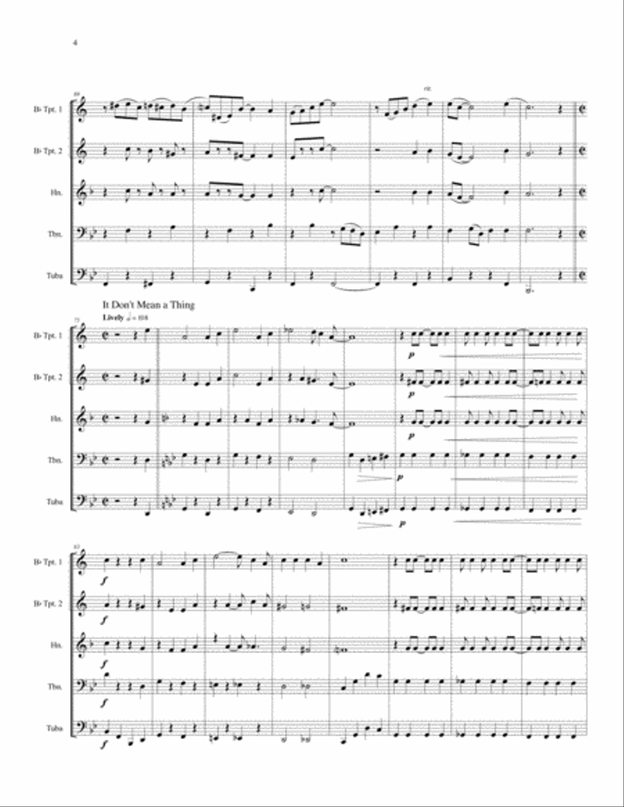 The Jazz Era for Brass Quintet Brass Quintet scores gallery preview page 6