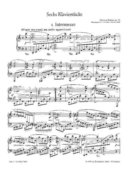 6 Piano Pieces Op. 118