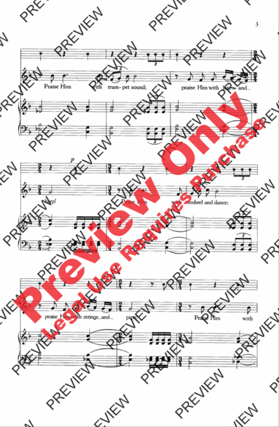 Psalm 150 Psalm 150 Unison Choir scores gallery preview page 3