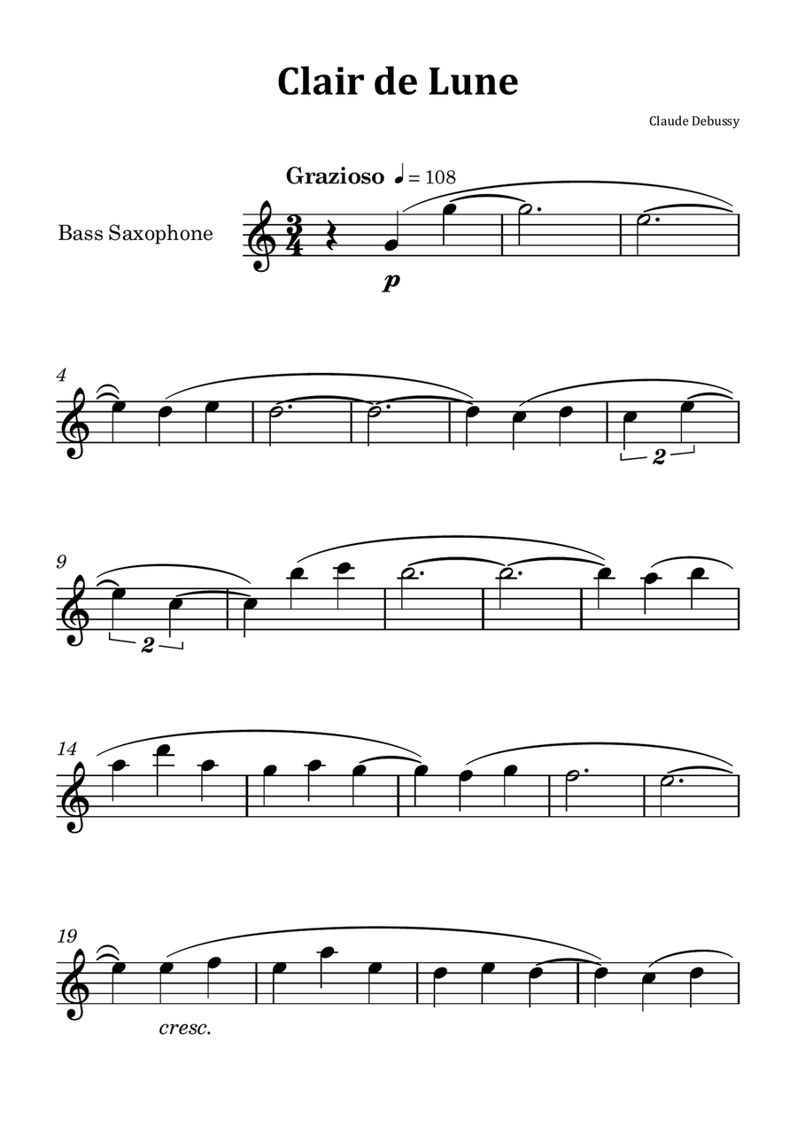 Debussy saxophone store