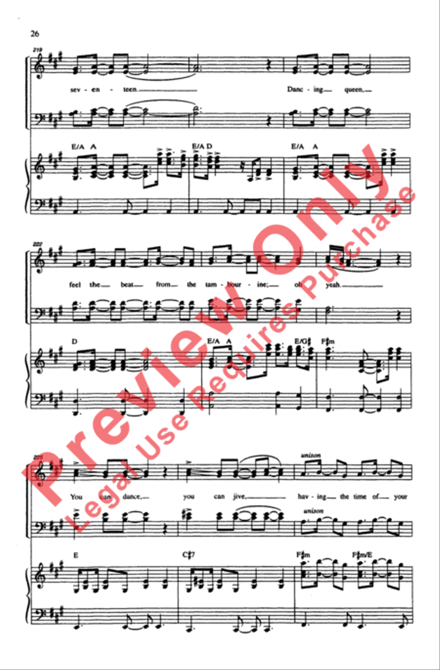 ABBA Forever! ABBA Forever! 4-Part scores gallery preview page 26