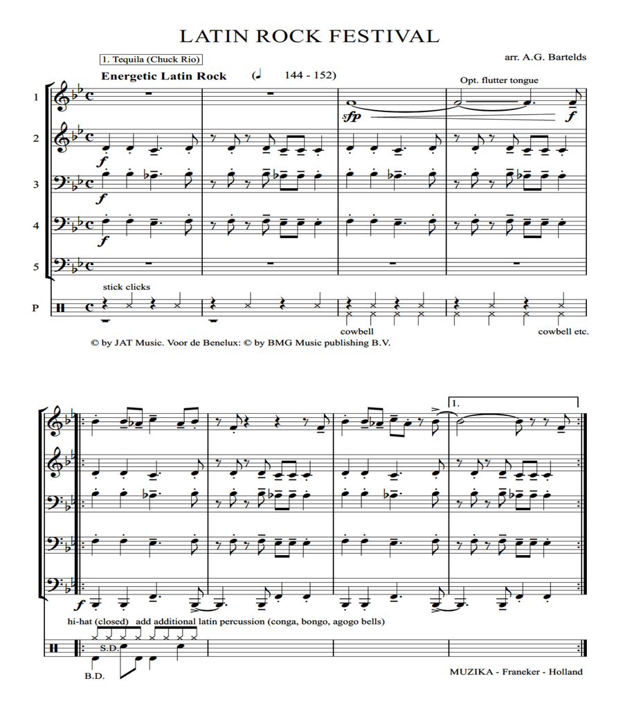 Latin Rock Festival Set of Parts scores gallery preview page 2