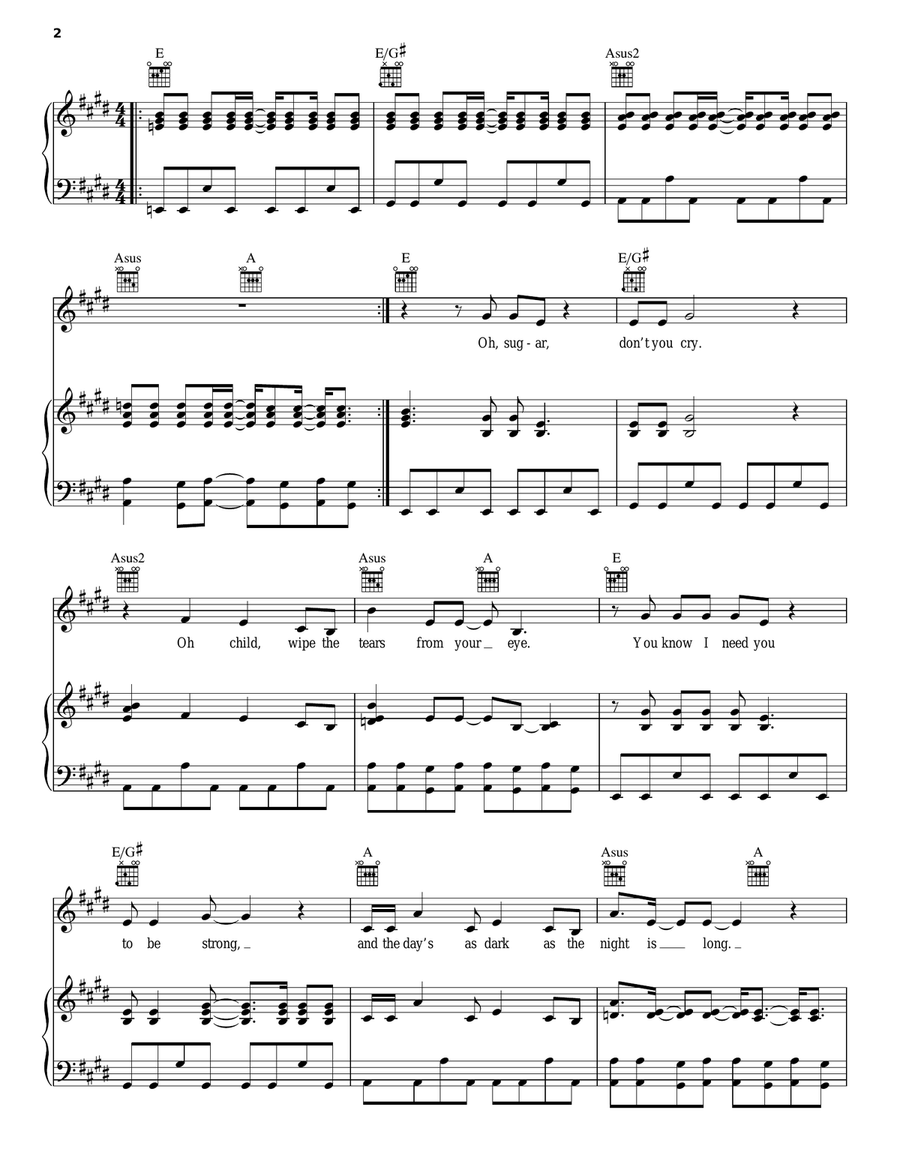 Ultraviolet (Light My Way) Piano, Vocal, Guitar scores gallery preview page 2