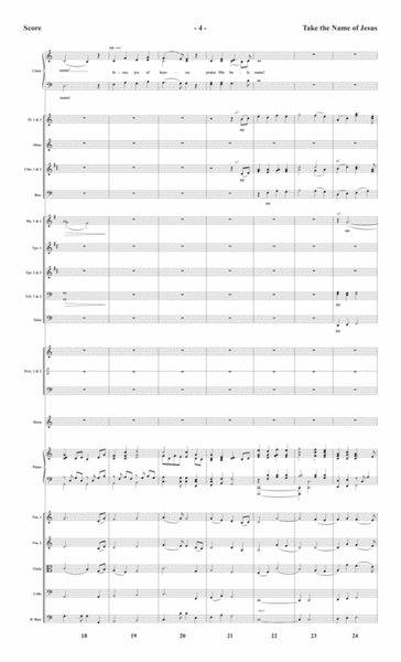 Take the Name of Jesus - Orchestral Score and CD with Printable Parts