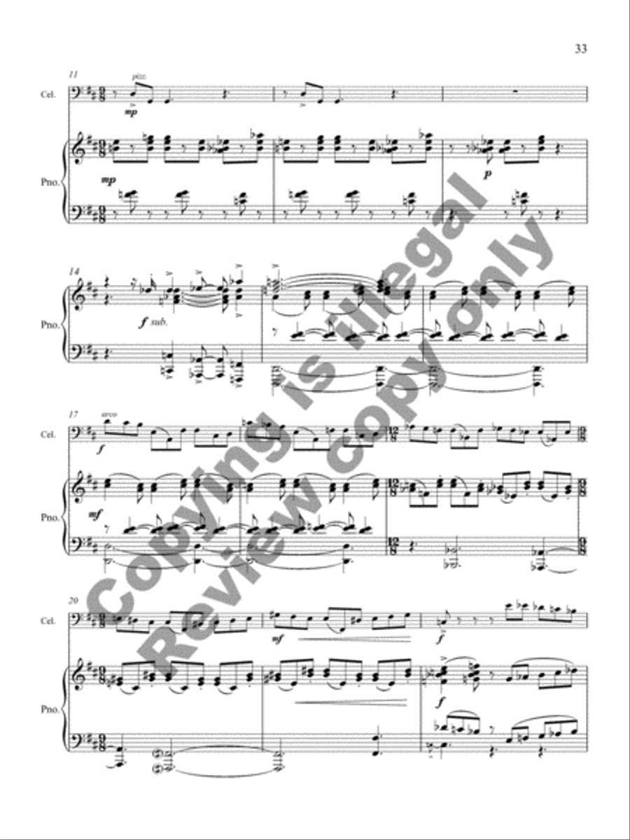 Sonata for Violoncello and Piano Piano Accompaniment scores gallery preview page 29