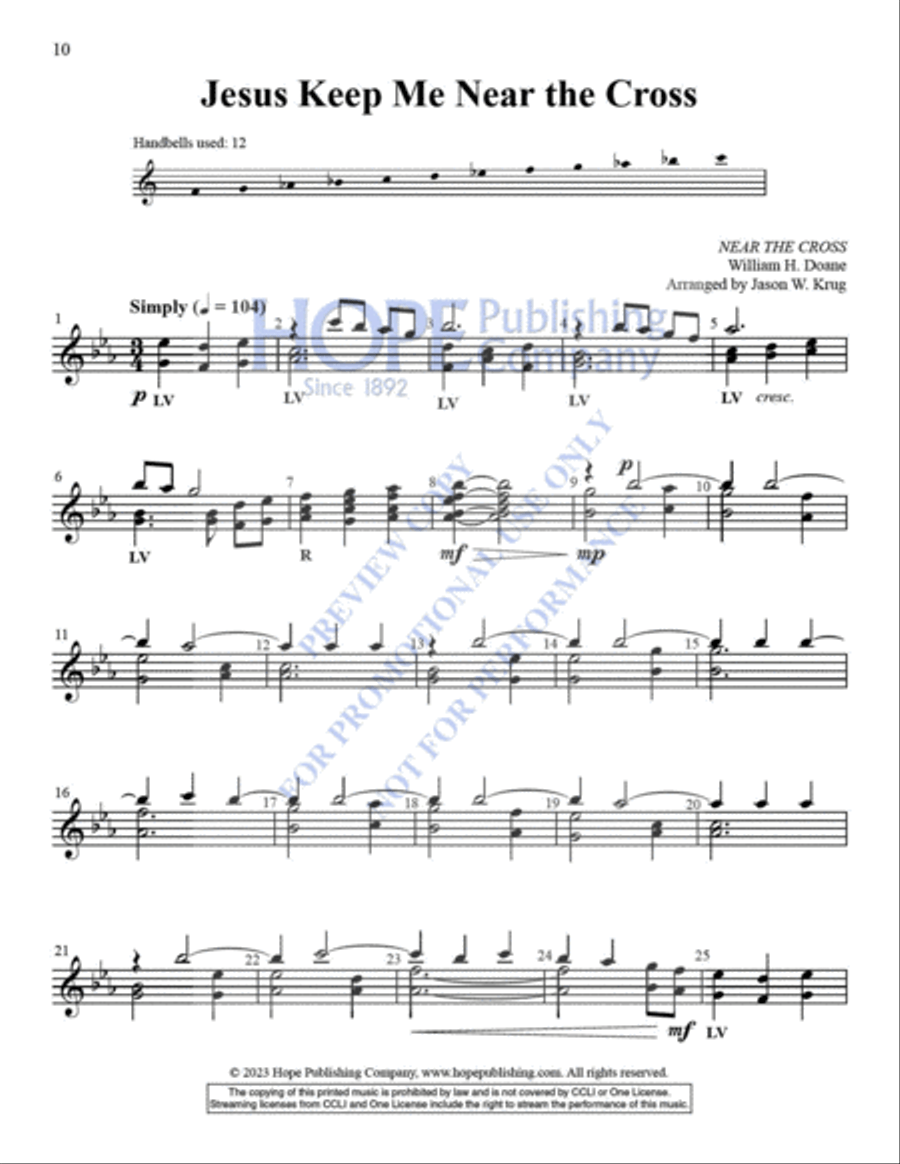 Small But Mighty: Settings for 12 Bells, Vol 6 Handbell Choir scores gallery preview page 11