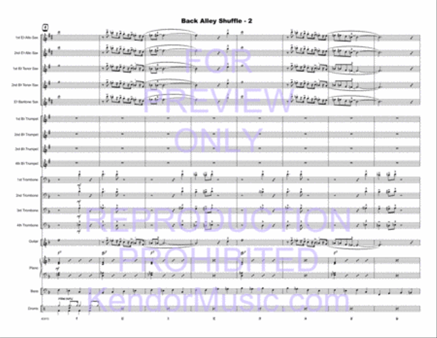 Back Alley Shuffle Jazz Ensemble scores gallery preview page 3