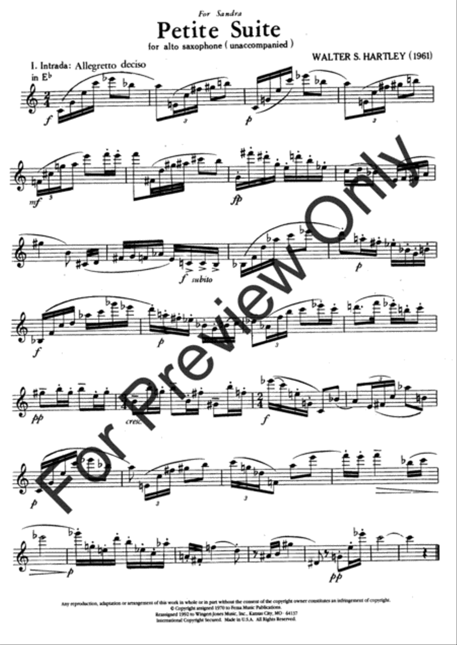 Petite Suite Petite Suite Alto Saxophone scores gallery preview page 4