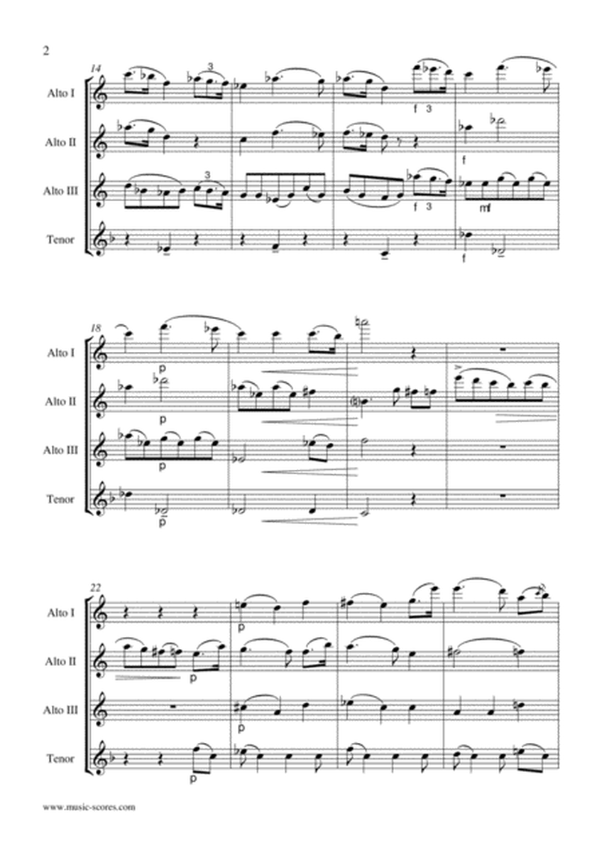 Consolation No. 5 in E Major - Saxophone Quartet image number null
