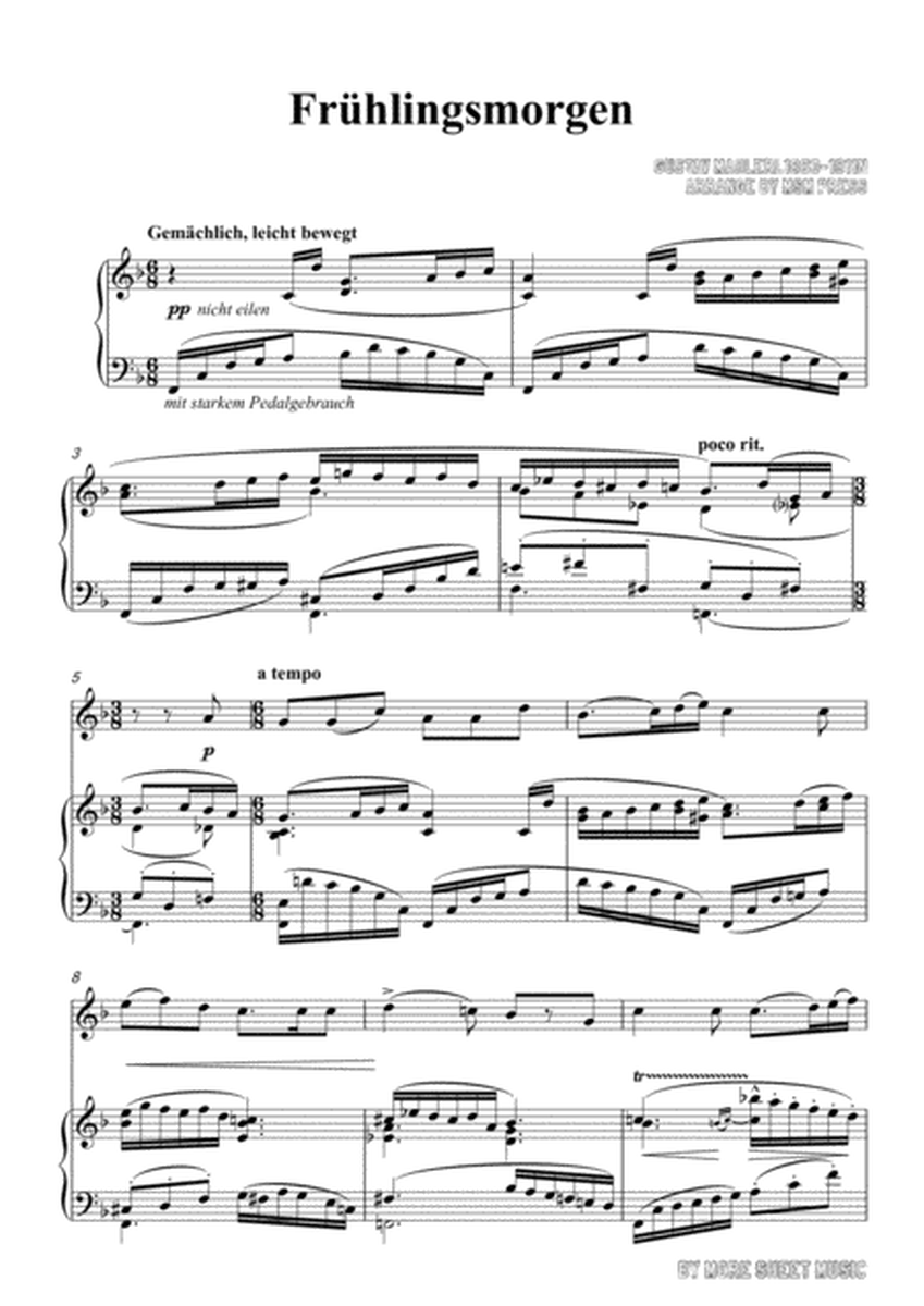Mahler-Frühlingsmorgen, for Flute and Piano image number null