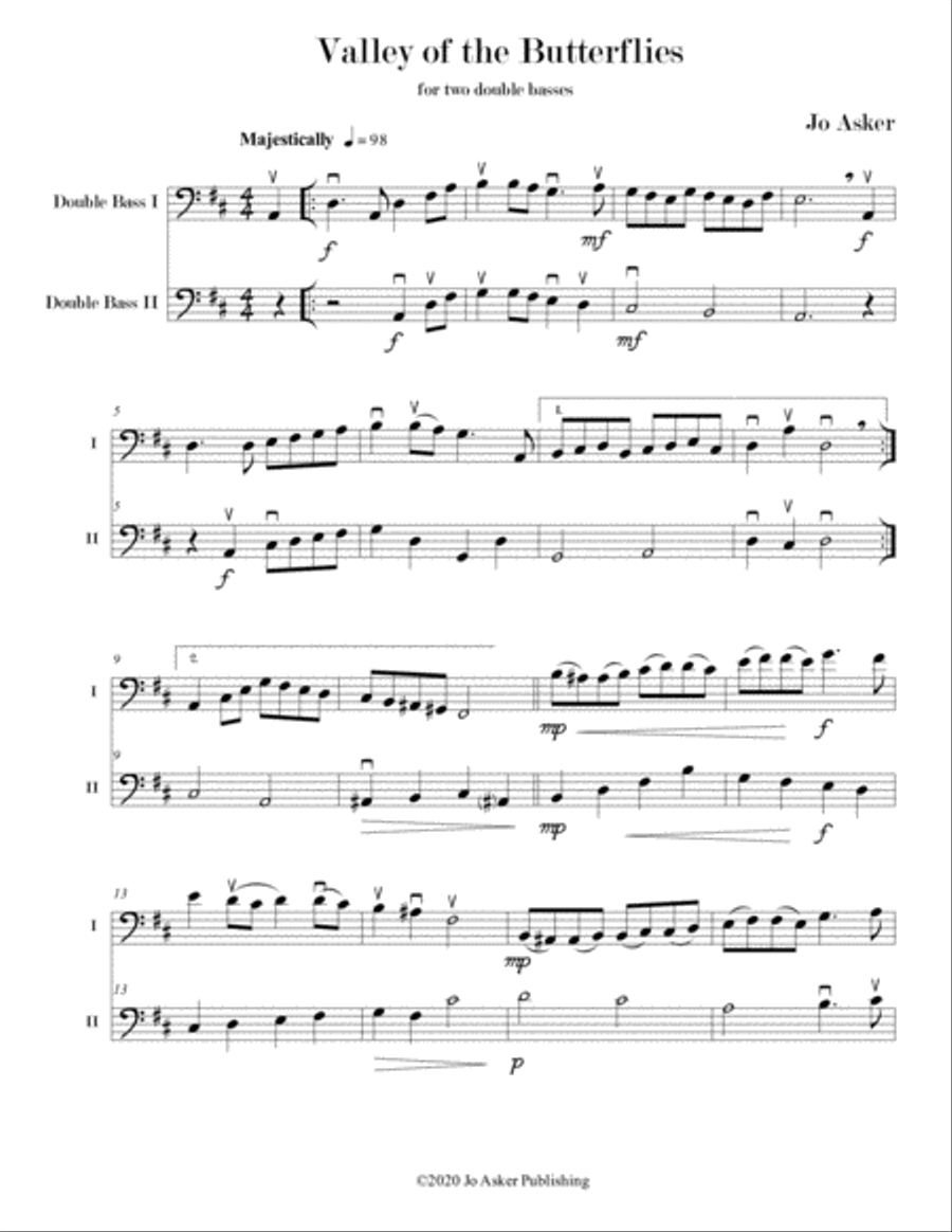 Valley of the Butterflies String Duet scores gallery preview page 2