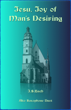 Book cover for Jesu Joy of Man's Desiring, J S Bach, Alto Saxophone Duet