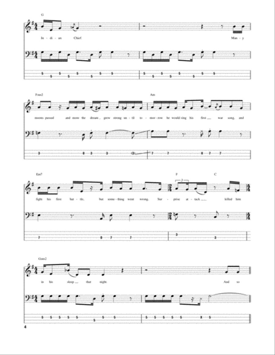 Castles Made Of Sand Guitar Tablature scores gallery preview page 4