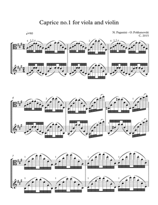 Paganini 24 Caprices: #1 for viola and violin