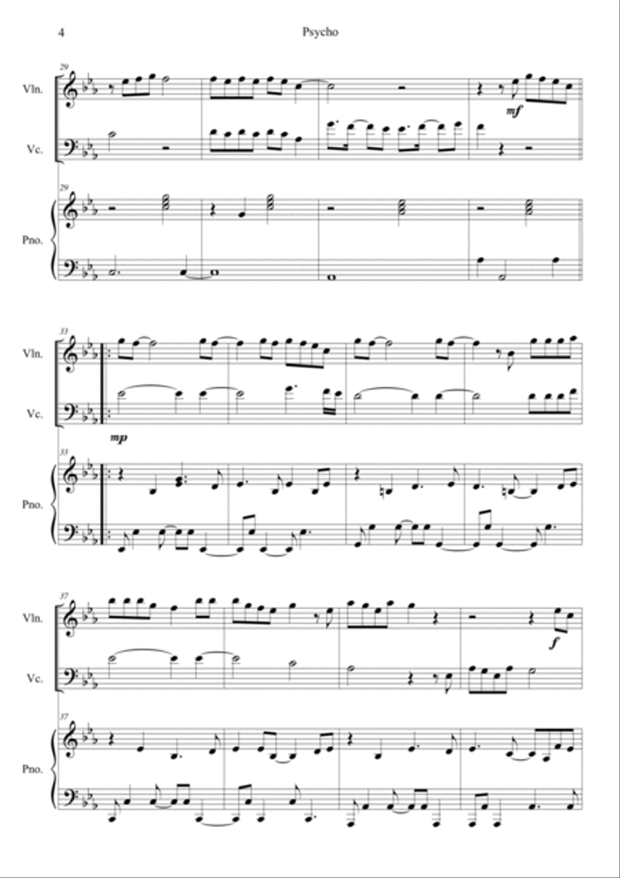Psycho Piano Trio scores gallery preview page 4