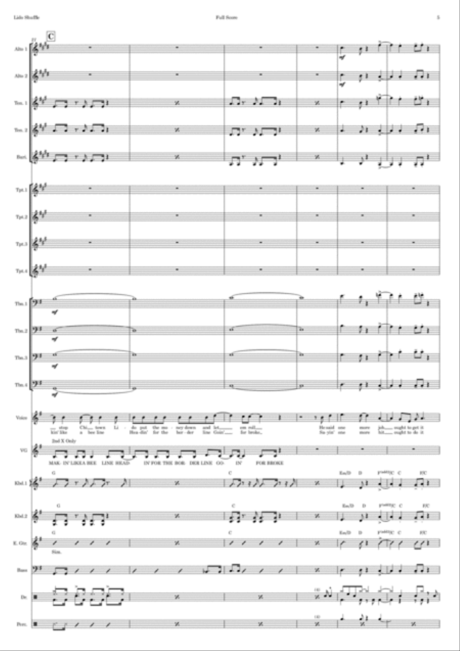 Lido Shuffle Jazz Ensemble scores gallery preview page 5