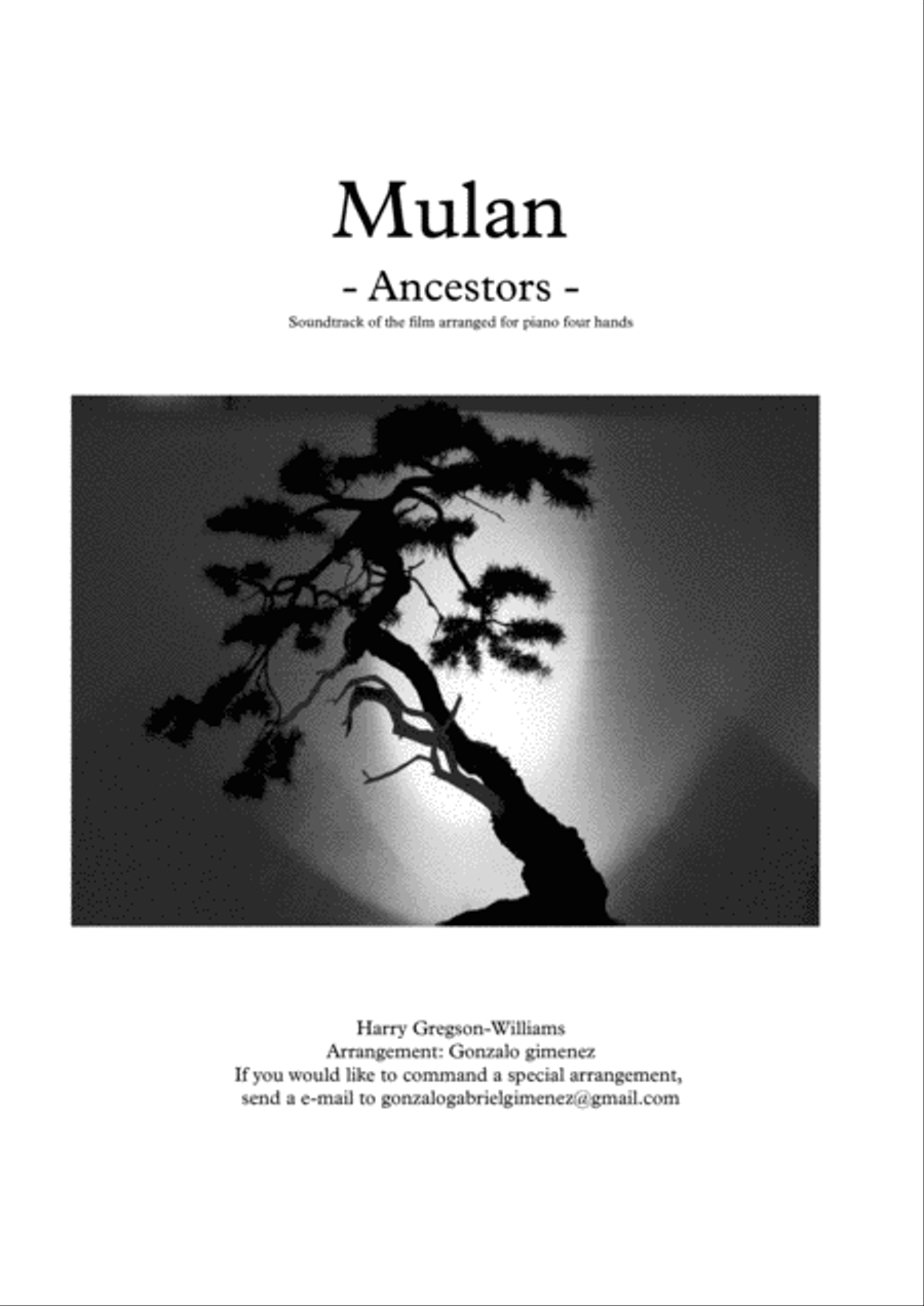 Mulan Piano scores gallery preview page 1