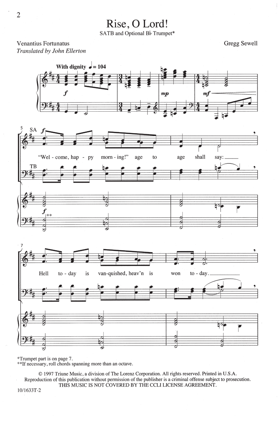Rise, O Lord (Digital Download) Choir scores gallery preview page 2