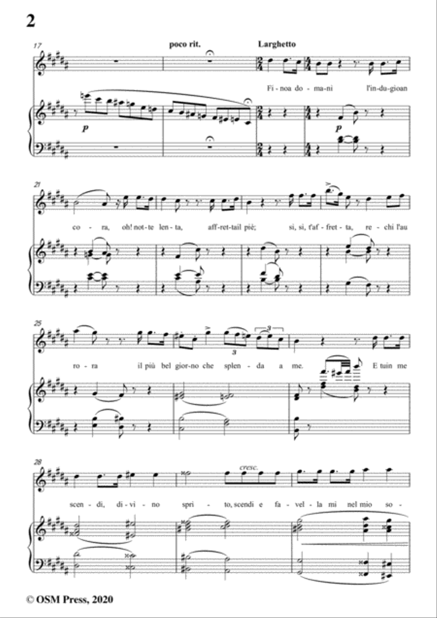 Donizetti-L'ultima notte di un novizio,in B Major,for Voice and Piano Voice Solo scores gallery preview page 4