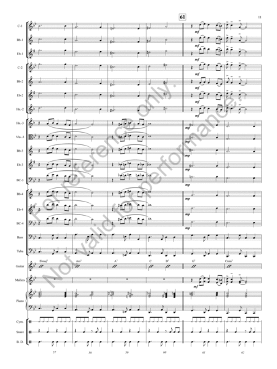 Gospel John Concert Band scores gallery preview page 11