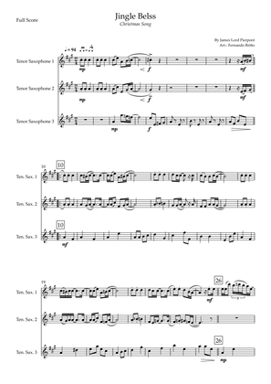 Jingle Bells - Jazz Version (Christmas Song) for Tenor Saxophone Trio