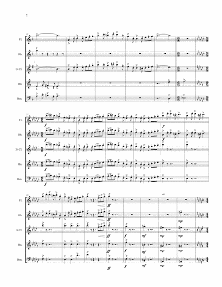 Emerald Isle - The Folk Songs of Ireland for Woodwind Quintet Woodwind Quintet scores gallery preview page 4