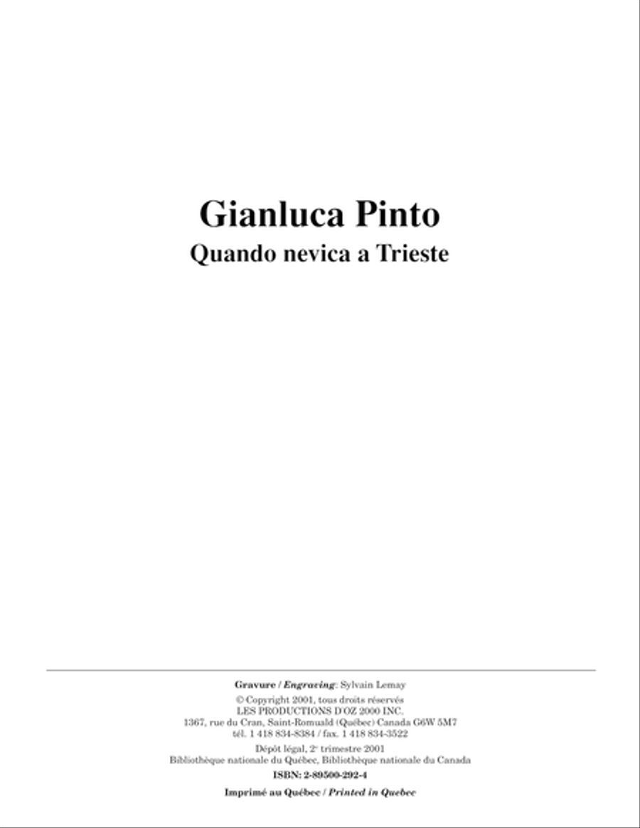 Quando nevica a Trieste Guitar Ensemble scores gallery preview page 1