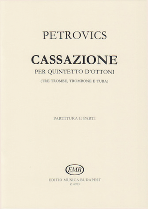 Book cover for Cassazione For 3 Trumpets 2 Trombones & Tuba Score Parts Print On Demand Import Only