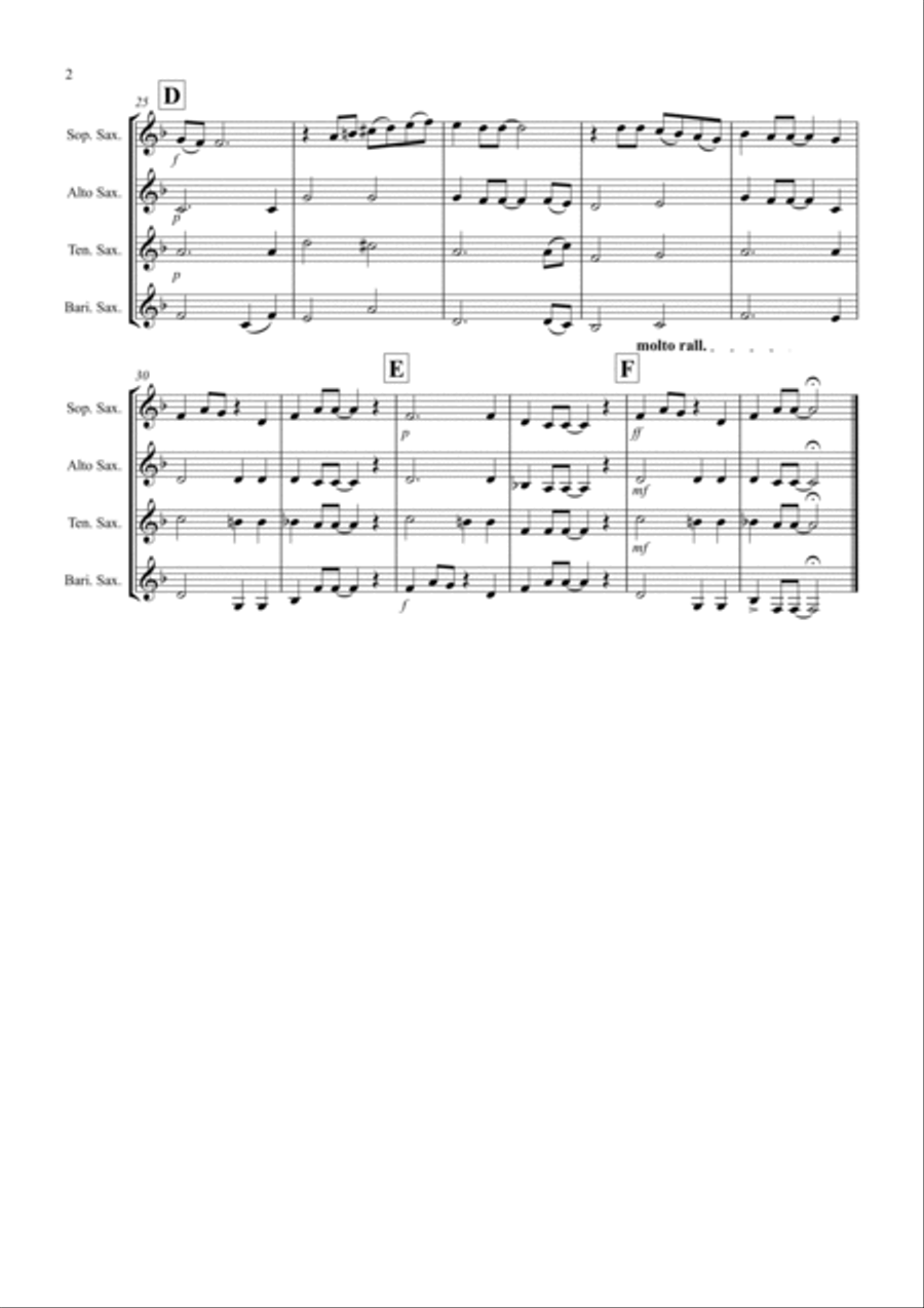 Yesterday Woodwind Quartet scores gallery preview page 2