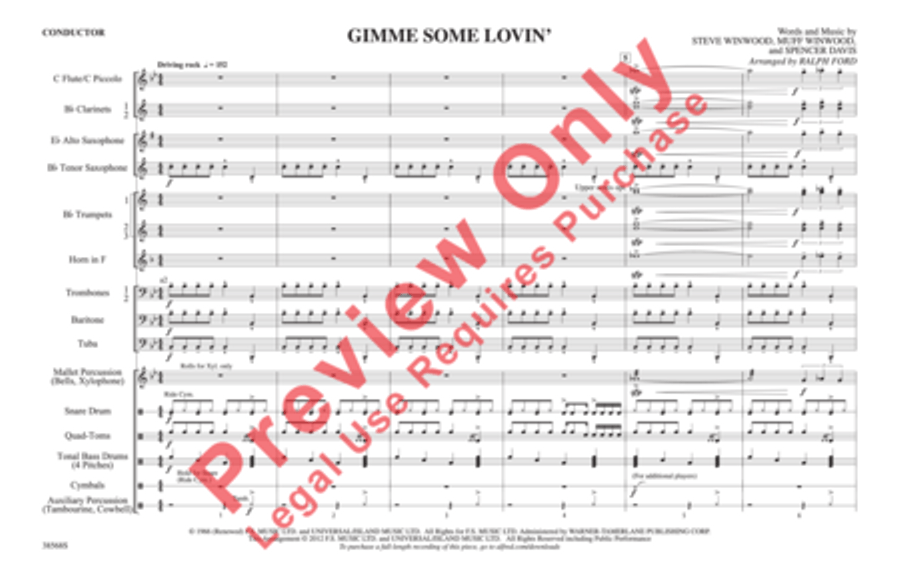 Gimme Some Lovin' Gimme Some Lovin' Marching Band scores gallery preview page 2