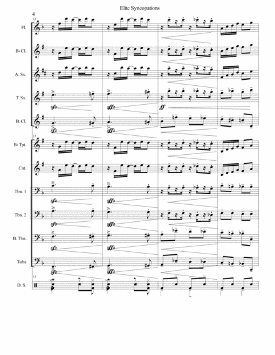 Elite Syncopations Elite Syncopations Jazz Ensemble scores gallery preview page 4