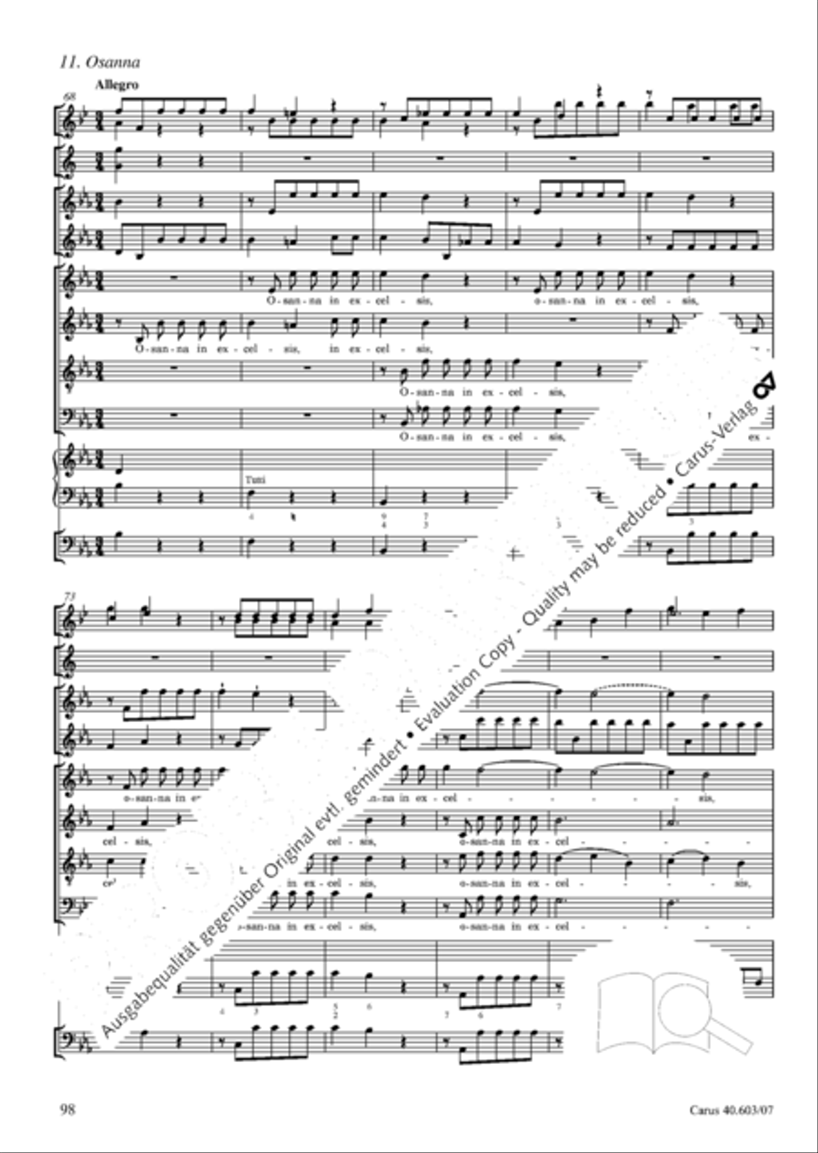 Grosse Orgelsolomesse in Es 4-Part scores gallery preview page 111